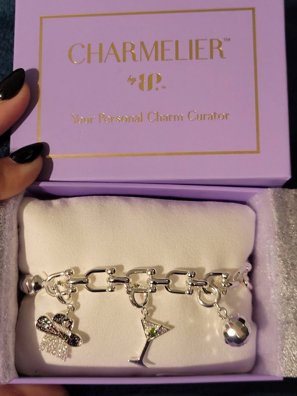 CHARMELIER Silver Multi-Charm Cocktail Bracelet - Silver